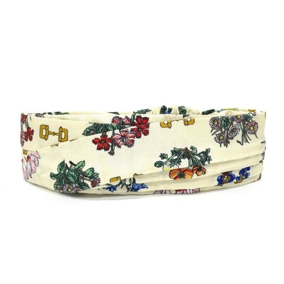 GUCCI flour bandana hair band silk / polyester Ivory - Picture 9 of 12
